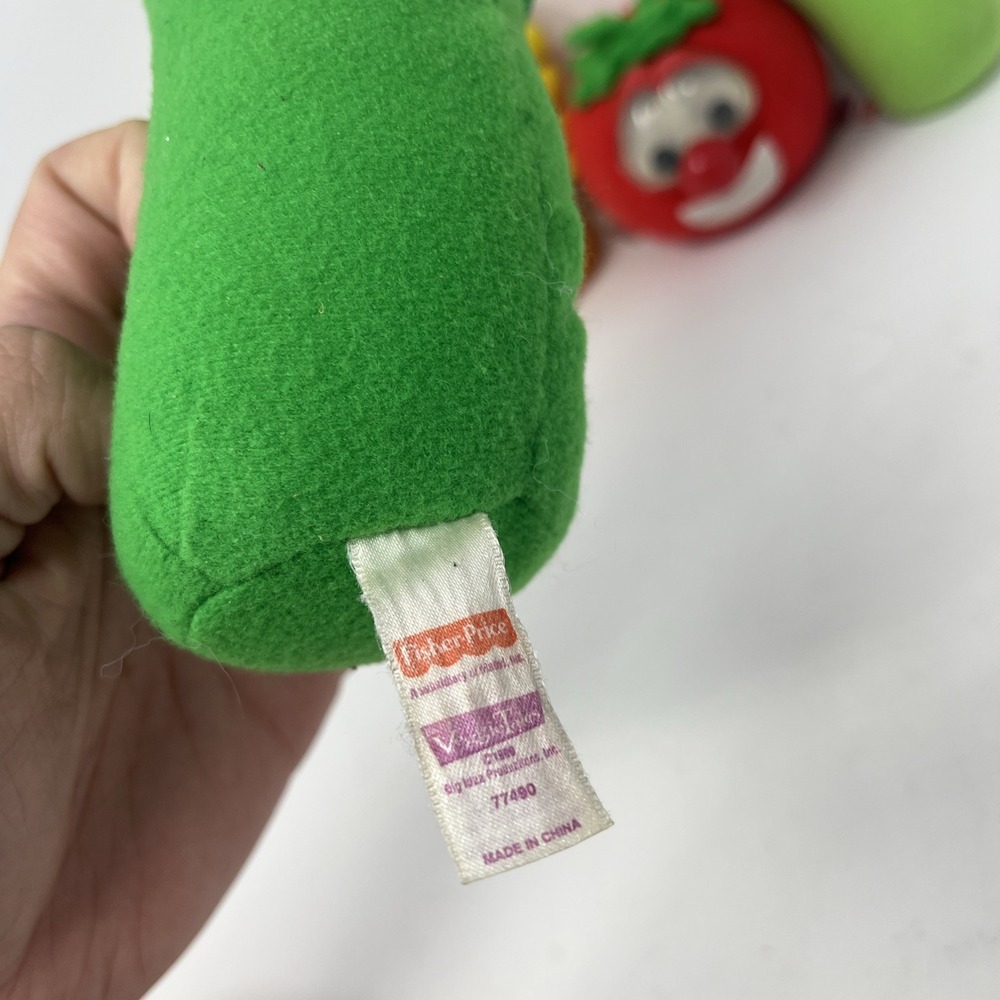 Veggie Tales Plush Googly Eyes Rattle Fisher Price Big Idea Lot (4) Bob Larry - Picture 6 of 9